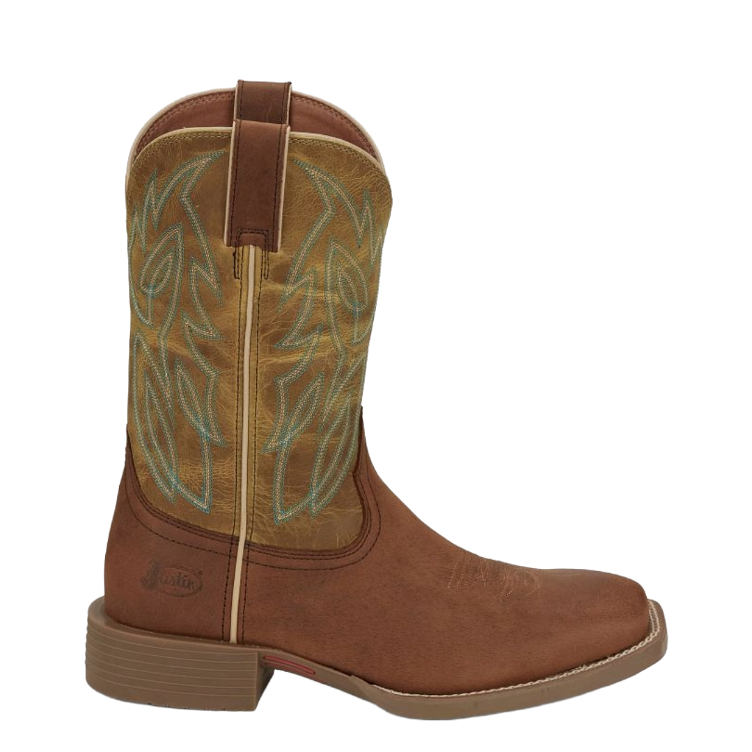Justin Men's Canter Clay Brown 11" Wide Square Toe Boots SE7515