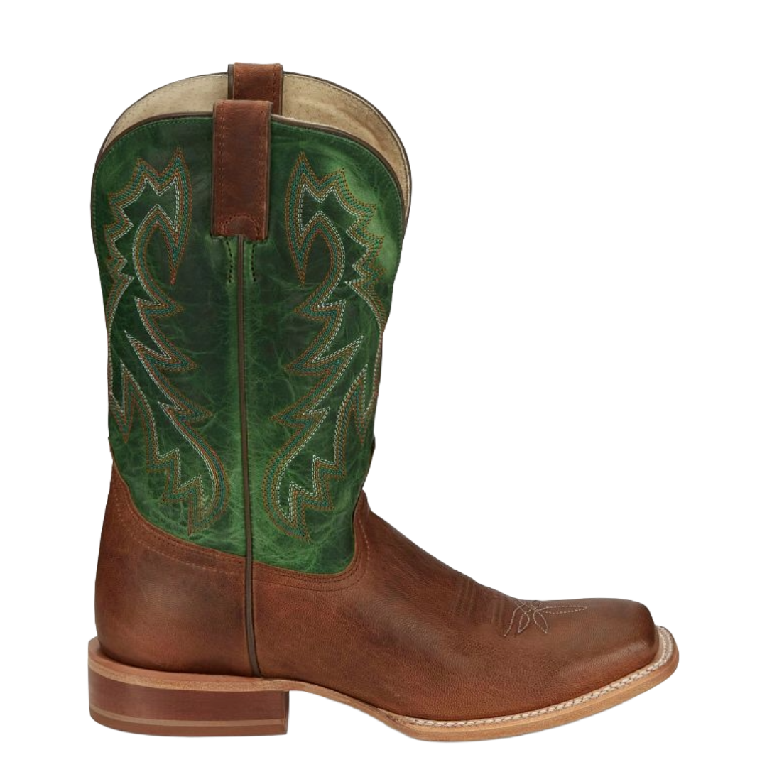 Tony Lama Men's Luciano 11" Tan Goat Leather Wide Square Toe Western Boot TL3031
