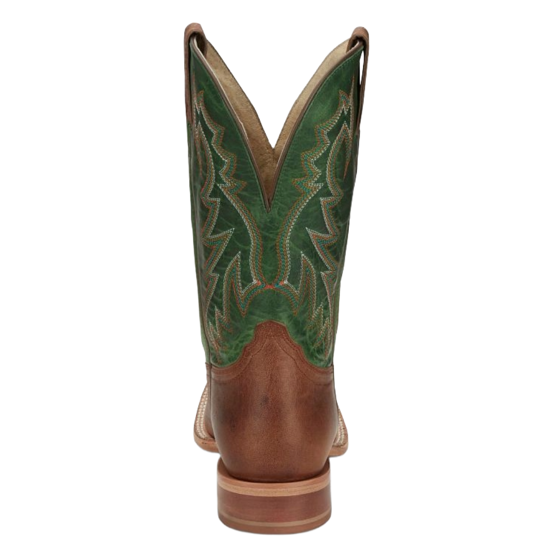 Tony Lama Men's Luciano 11" Tan Goat Leather Wide Square Toe Western Boot TL3031