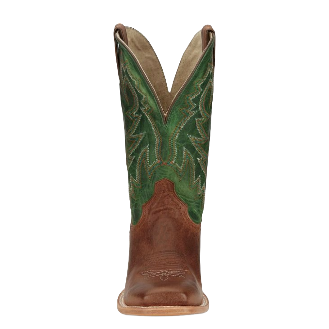 Tony Lama Men's Luciano 11" Tan Goat Leather Wide Square Toe Western Boot TL3031