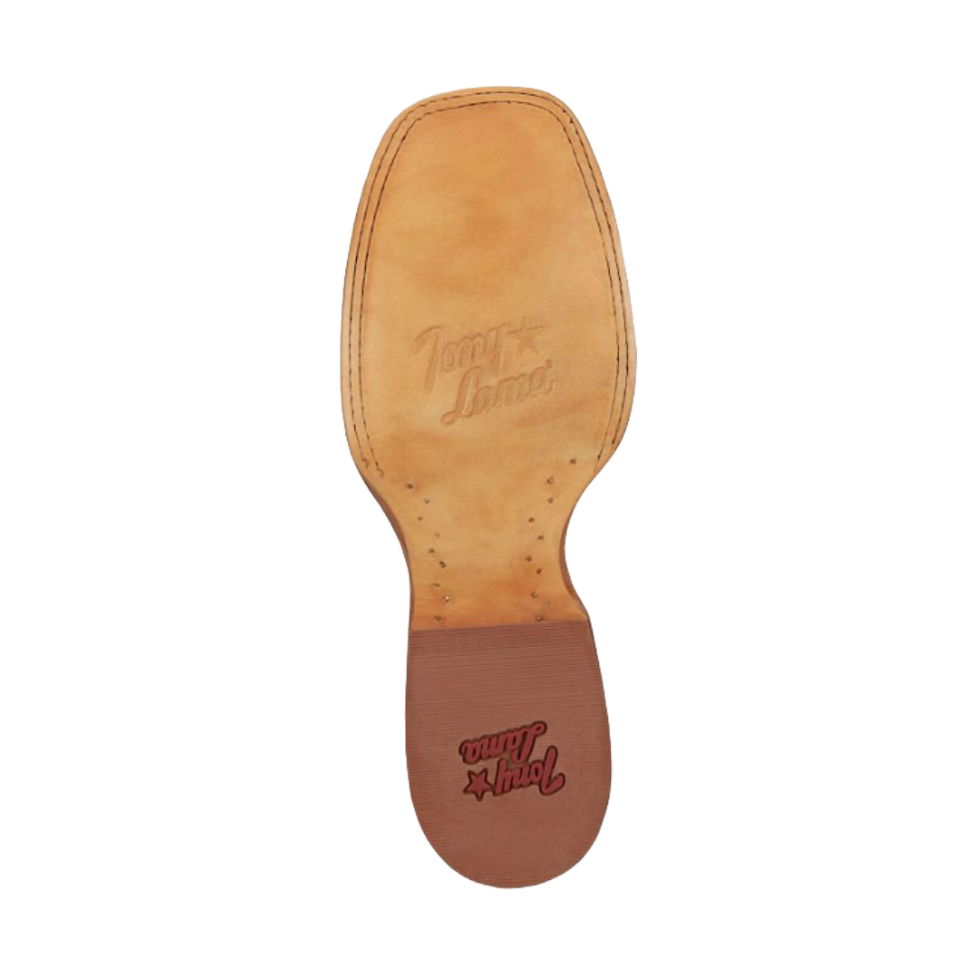 Tony Lama Men's Luciano 11" Tan Goat Leather Wide Square Toe Western Boot TL3031