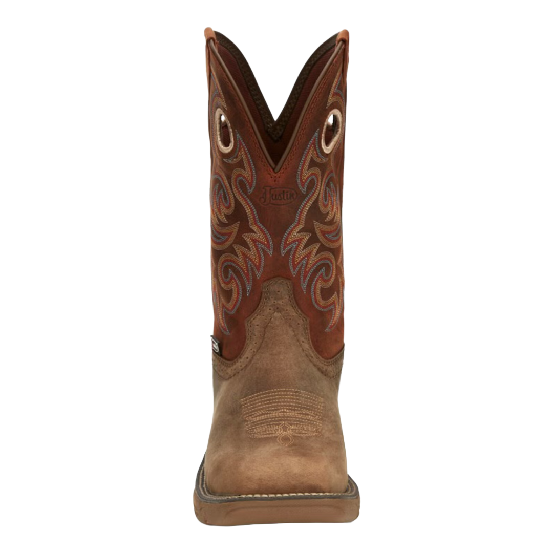 Justin Men's Rush Peanut Tan 11" Wide Square Toe Boots SE7402