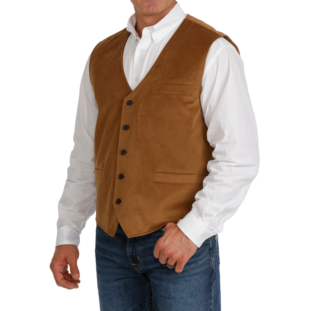 Cinch Men's Brown Corduroy Vest MWV1967001