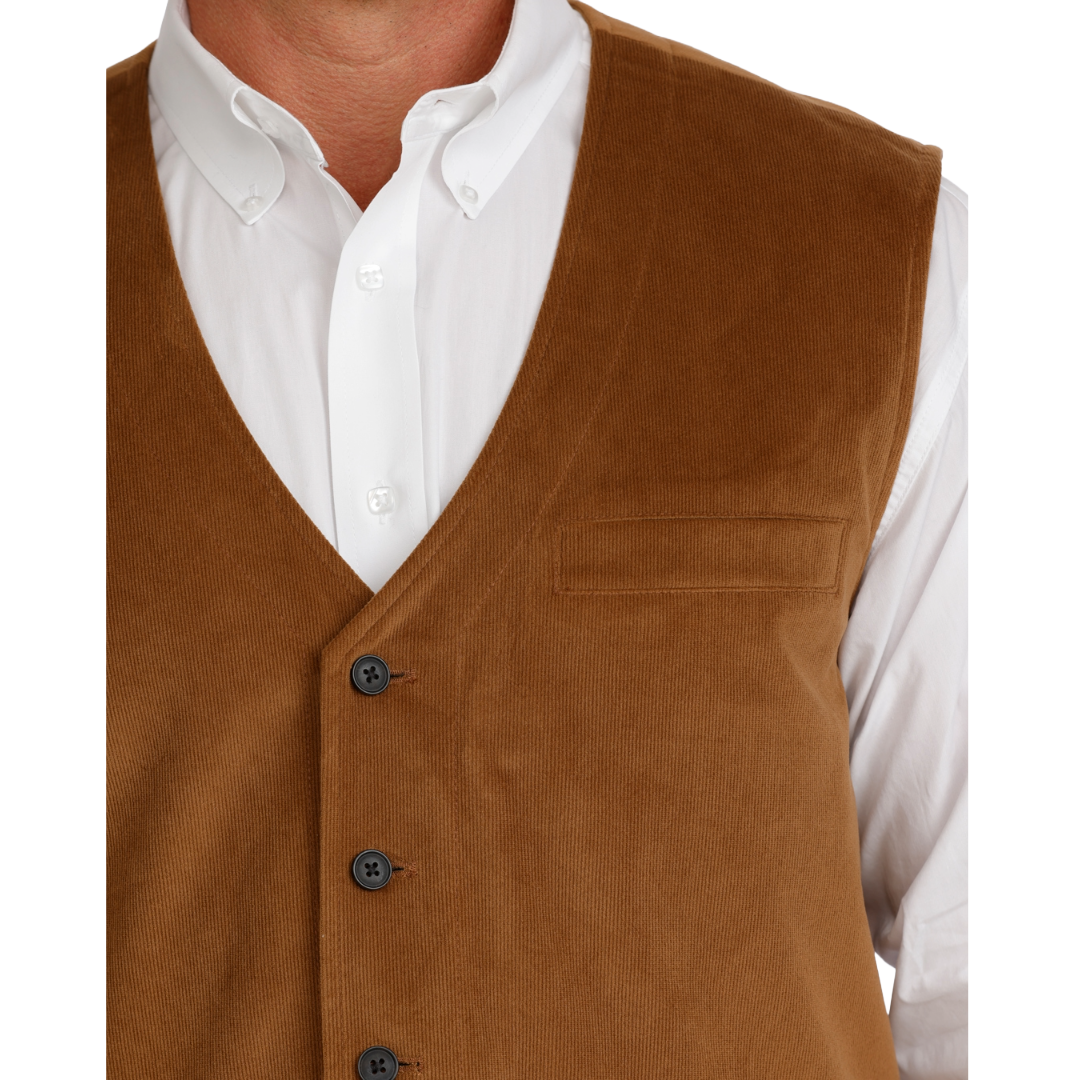 Cinch Men's Brown Corduroy Vest MWV1967001