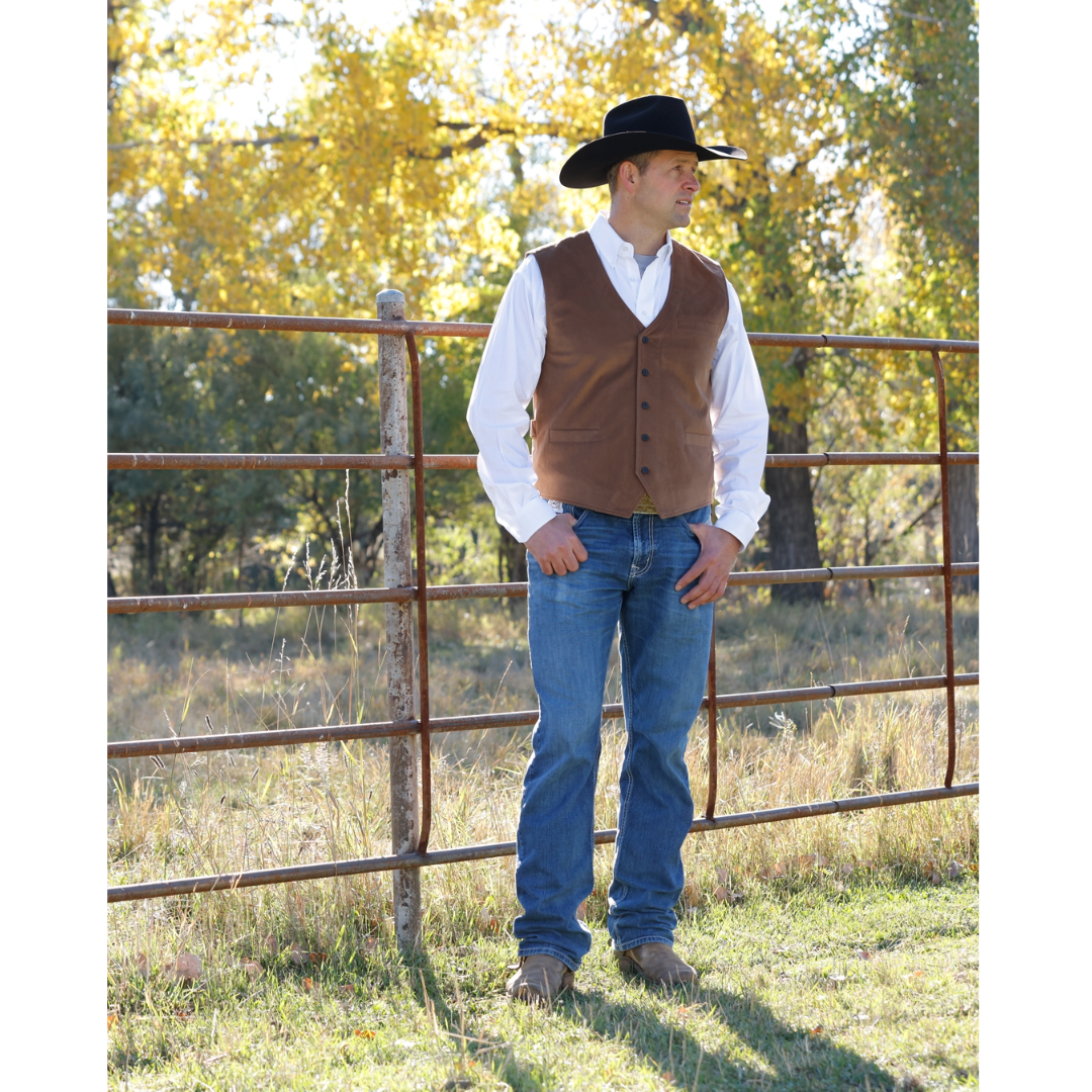 Cinch Men's Brown Corduroy Vest MWV1967001