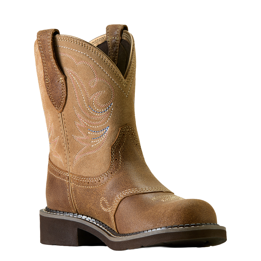 Ariat Ladies Fatbaby Heritage Dapper Wicker Brown Leather Western Boot 10044537
