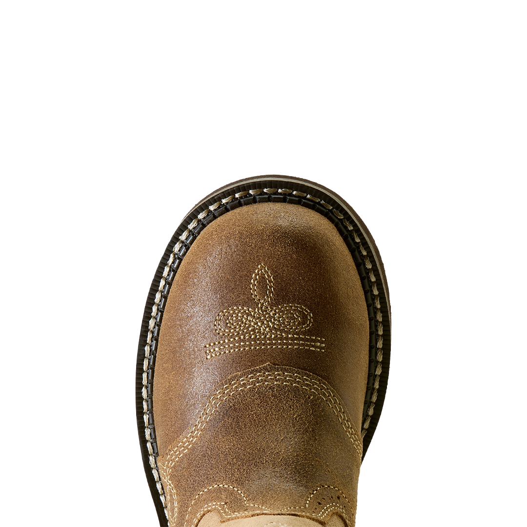 Ariat Ladies Fatbaby Heritage Dapper Wicker Brown Leather Western Boot 10044537