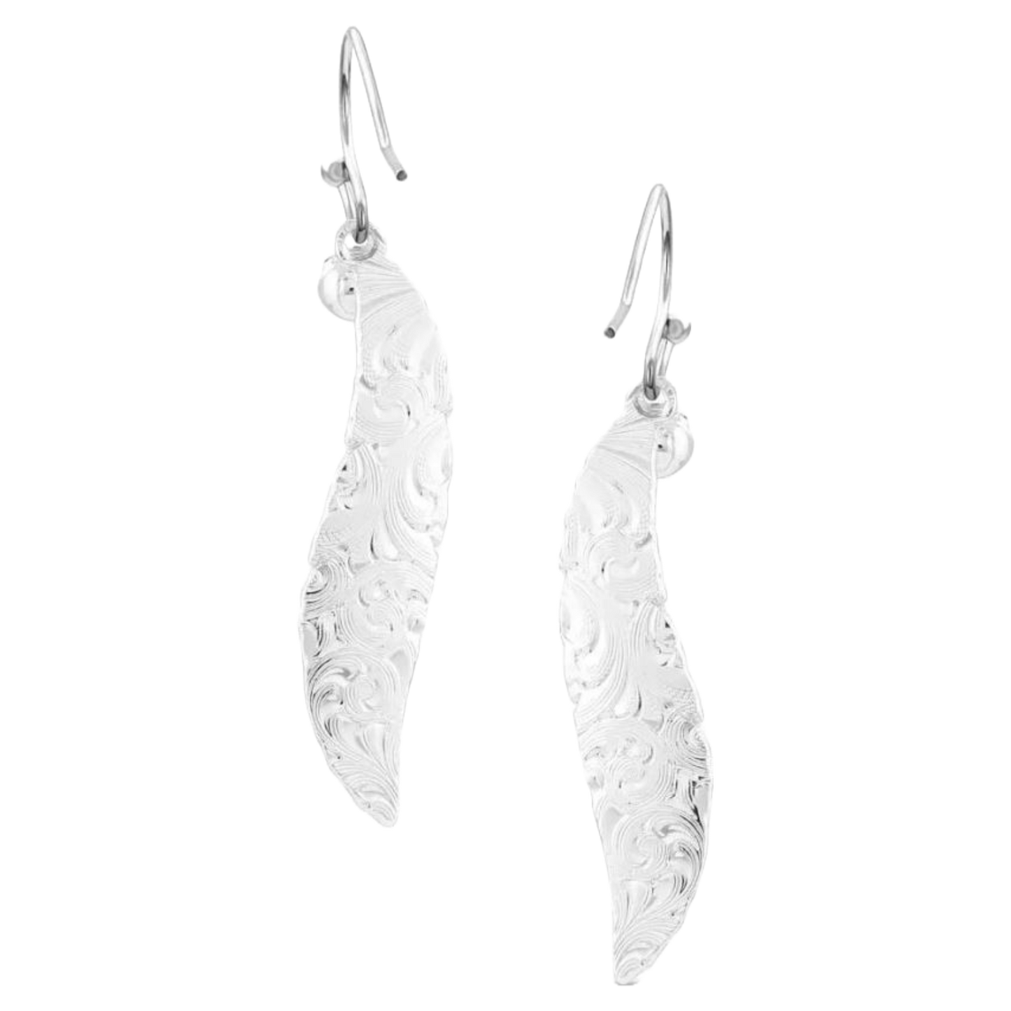 Montana Silversmiths Ladies Cinderella Liberty Feather Silver Earrings AMER5460