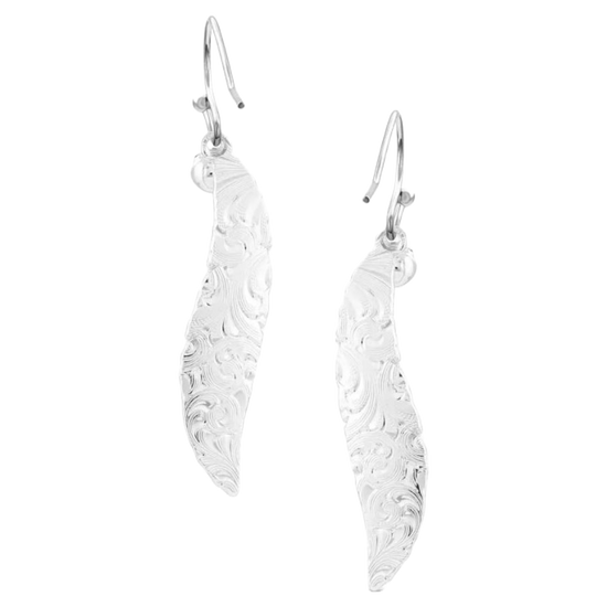 Montana Silversmiths Ladies Cinderella Liberty Feather Silver Earrings AMER5460