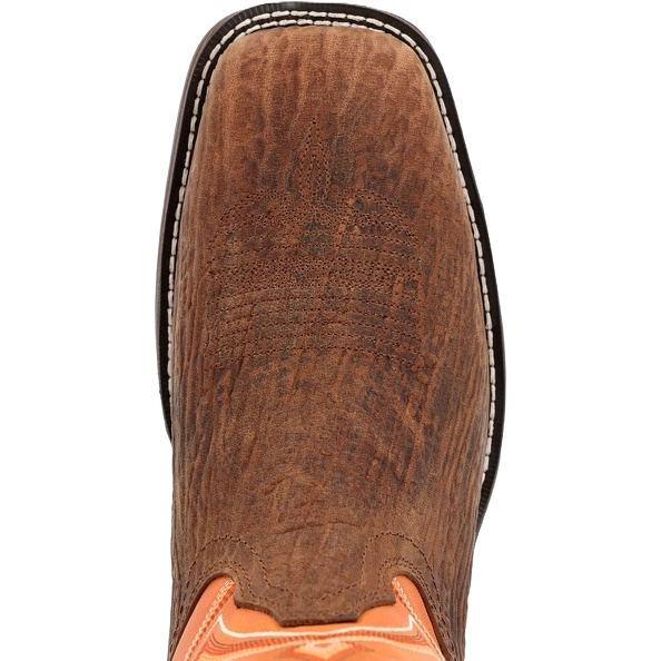 Durango Men's Rebel Cedar Bark & Monarch Orange Square Toe Boots DDB0392