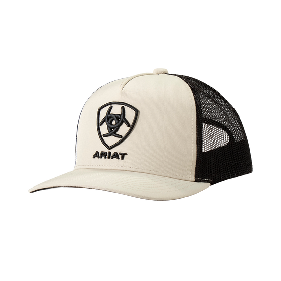 Ariat Men's Shield Logo Khaki & Black Snapback Hat A3000876243