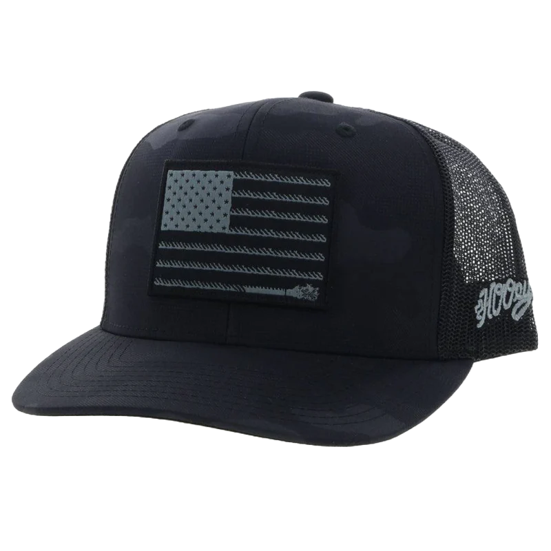 Hooey Liberty Roper Black Camo Trucker Cap 2210T-BK