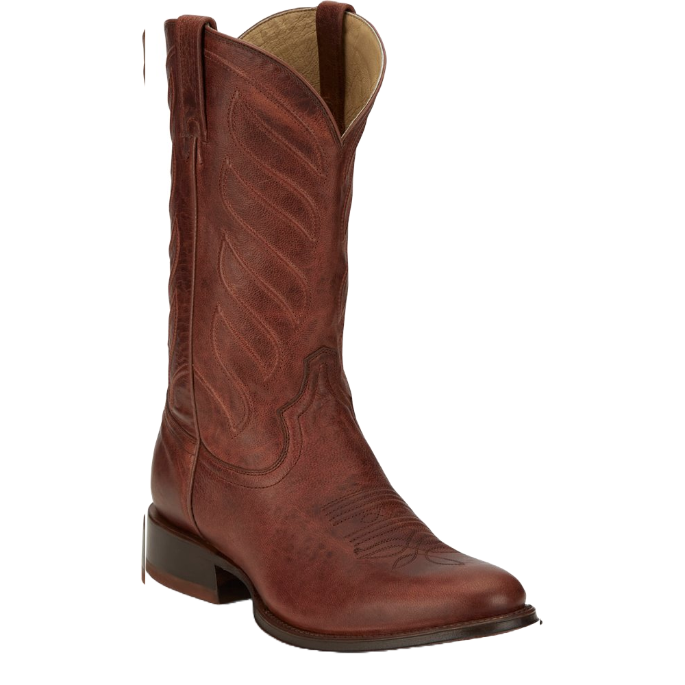 Tony Lama Men's Lenado Cognac Goat Rust Brown Leather Boots DR3036