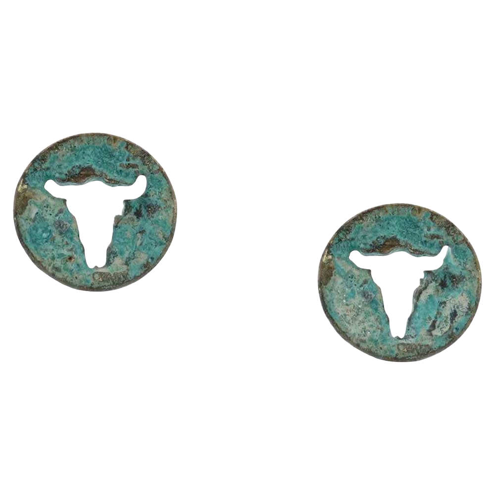 Montana Silversmiths Vintage Nickel Attitude Earrings AER5734