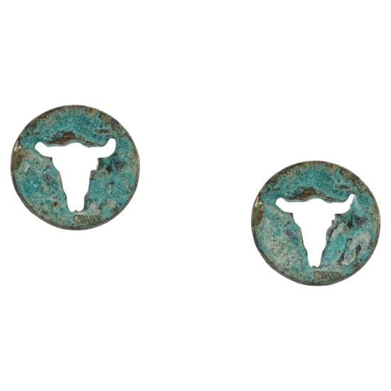 Montana Silversmiths Vintage Nickel Attitude Earrings AER5734