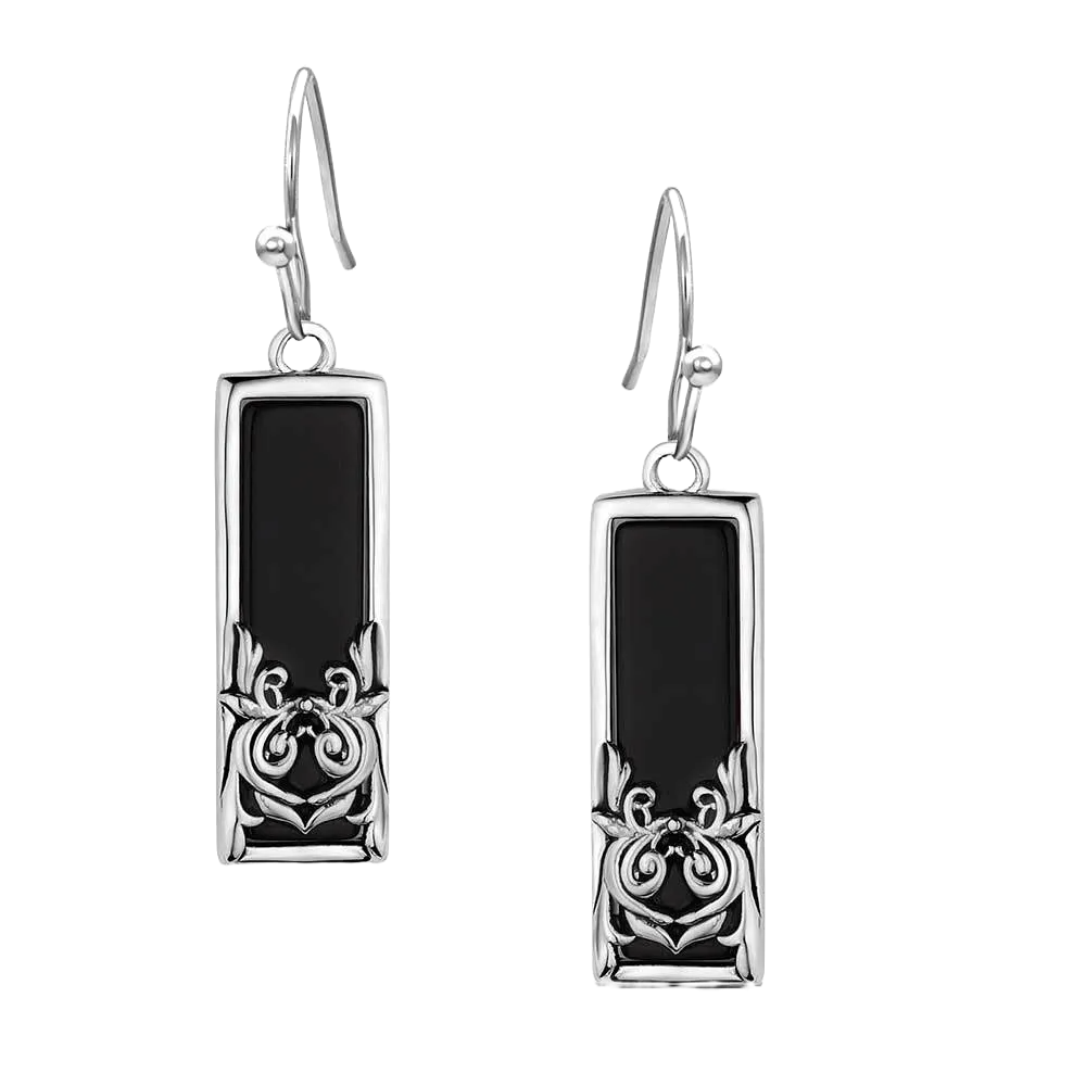 Montana Silversmiths Ladies Majestic Onyx Twilight Earrings ER5951