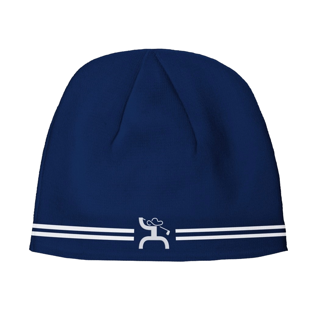 Hooey Men's "Golf Beanie" Logo White & Blue Beanie 2055BL