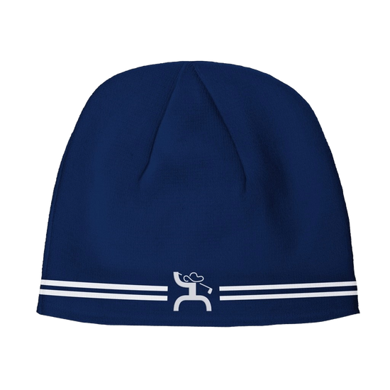 Hooey Men's "Golf Beanie" Logo White & Blue Beanie 2055BL