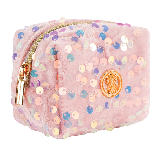 Simply Southern Ladies Essentials Sequined Pink Pouch 0224-BAG-ESNTLS-MINI-PINKSQN