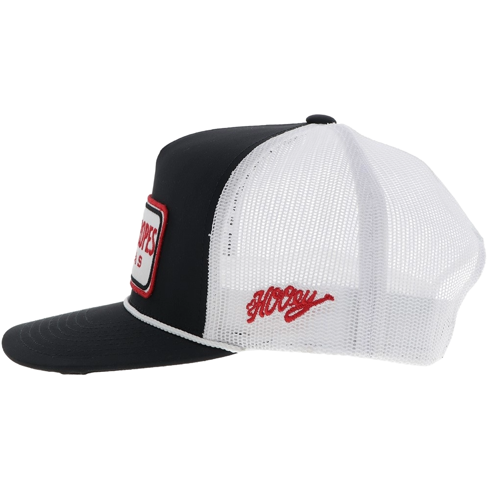 Hooey Men's Cactus Ropes 5-Panel Black & White Snapback Hat CR090 - Wild West Boot Store