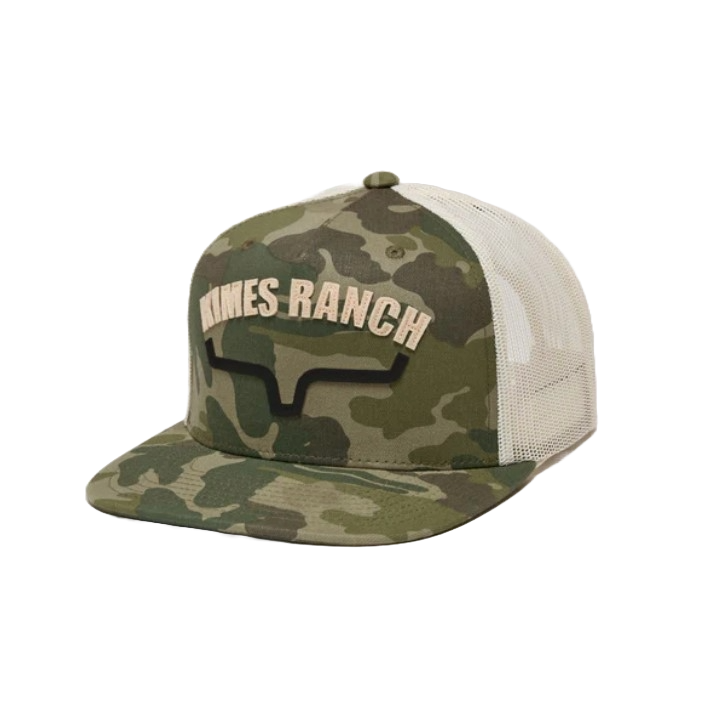 Kimes Ranch Men's Flatlands Camo Trucker Hat UHA0000100-GN010