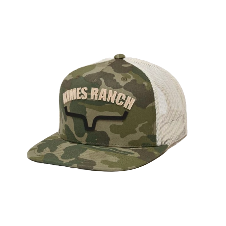 Kimes Ranch Men's Flatlands Camo Trucker Hat S24U16S385C055