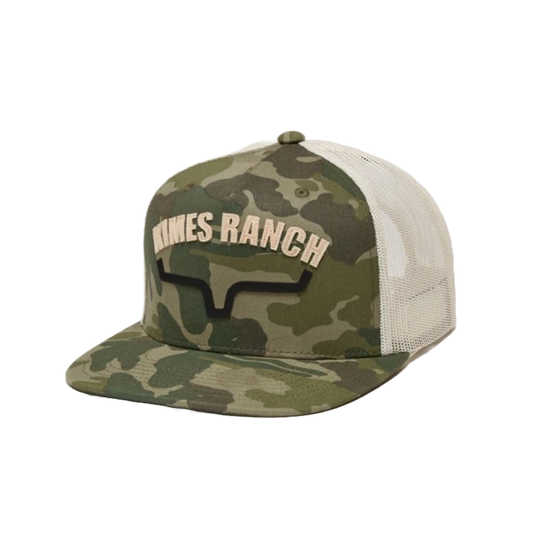 Kimes Ranch Men's Flatlands Camo Trucker Hat UHA0000100-GN010