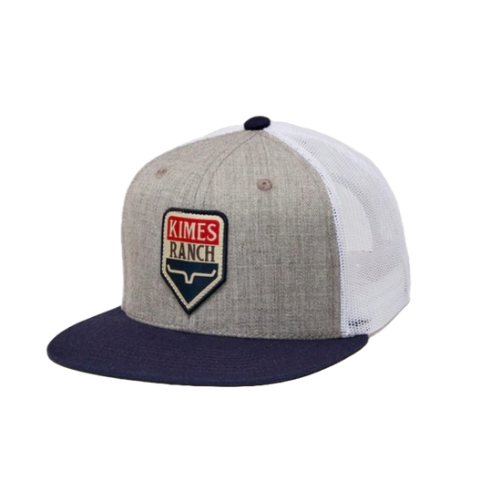 Kimes Ranch Men's Drop In Americana Grey Heather Trucker Hat S24U16S383C0C4