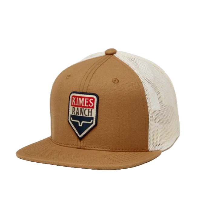 Kimes Ranch Hat Model Kimes Ranch Men's Drop In Americana Brown Trucker Hat S24U16S383C1D7
