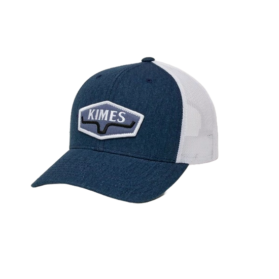 Kimes Ranch Men's Box String Blue Trucker Hat S24U16S37FC032