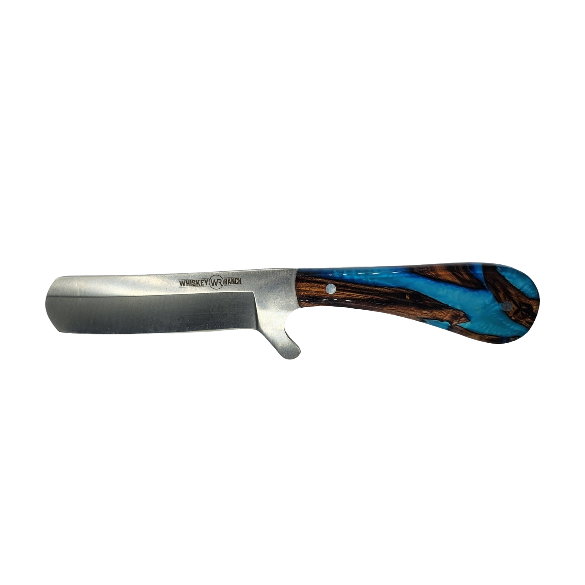 Whiskey Bent Spring Branch Wood Stained & Turquoise Bull Cutter Knife