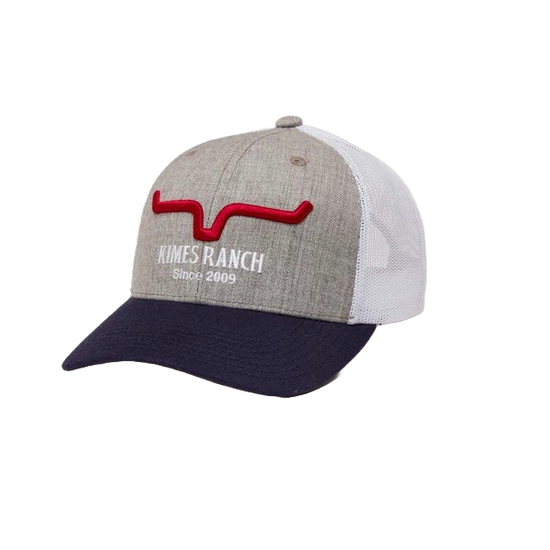 Kimes Ranch Men's Str8 Edge Grey Heather Trucker Hat S24U16S37DC0C4