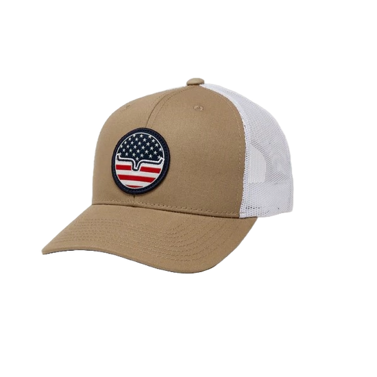 Kimes Ranch Men's Stars & Stripes Mesh Brown Hat S24U16S37CC1D7