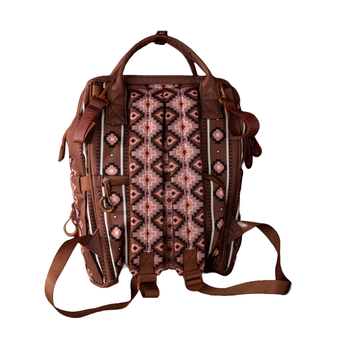 Wrangler Ladies Aztec Printed Callie Camel Brown Diaper Bag WG2204-9110CM