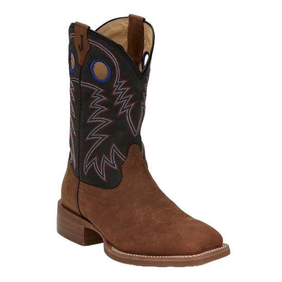 Justin black square toe boots sales