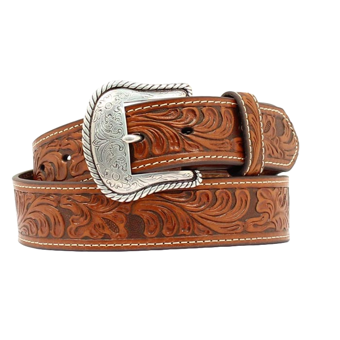 Nocona Men's Tooled Tan Leather Belt N2446008