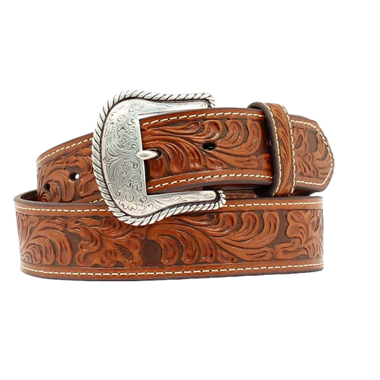 Nocona Men's Tooled Tan Leather Belt N2446008
