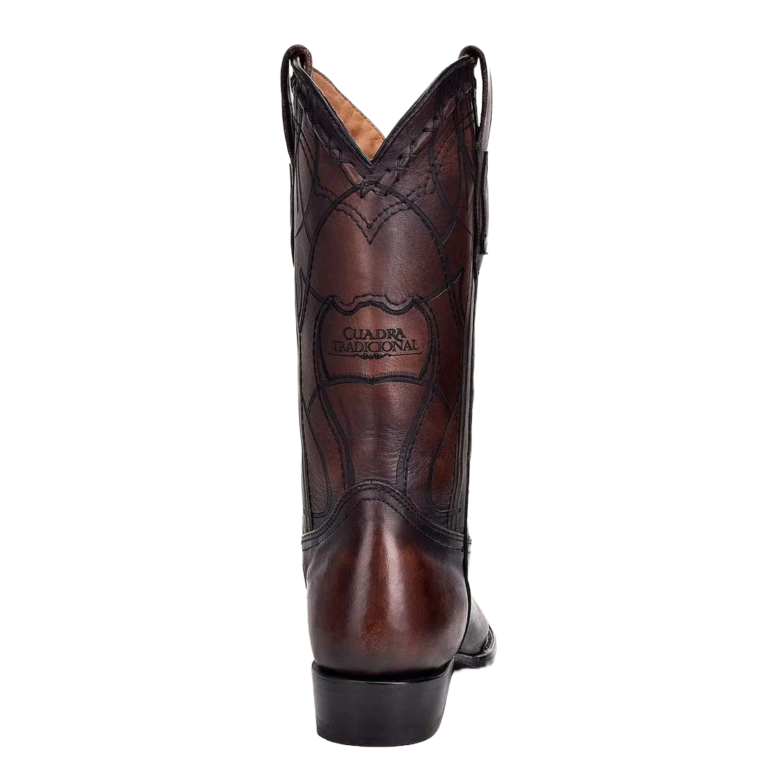 Cuadra Men's Engraved Firenze Almond Brown Leather Western Boots CU801