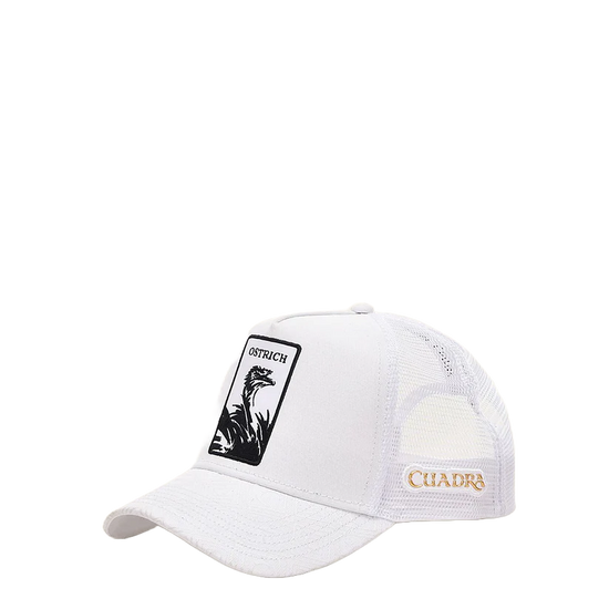 Cuadra Men's Ostrich Graphic White Trucker Cap CC113