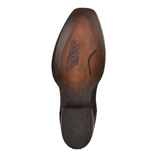 Cuadra Men's Engraved Firenze Almond Brown Leather Western Boots CU801