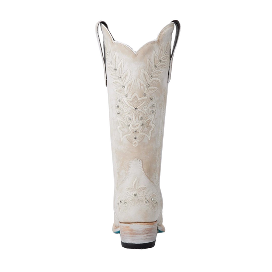 Lane Ladies Destiny Ceramic Crackle White Western Boots LB0547A