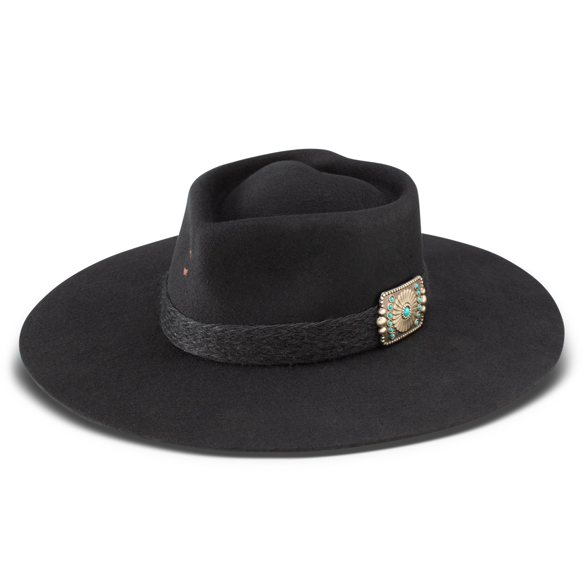 Charlie 1 Horse Fling Black Wool Hat CWFLIN-064007