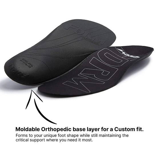 Form Unisex Maximum Support Ultra Thin Black Insoles