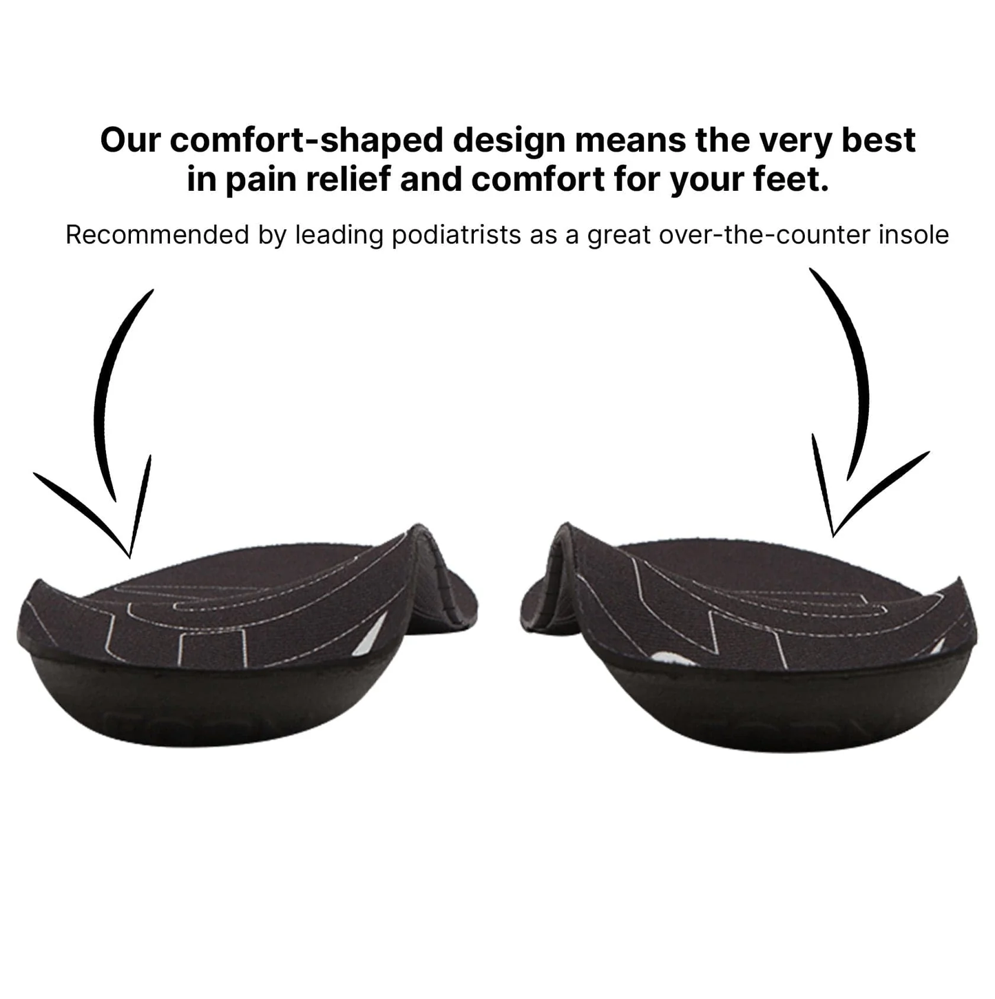Form Unisex Maximum Support Ultra Thin Black Insoles