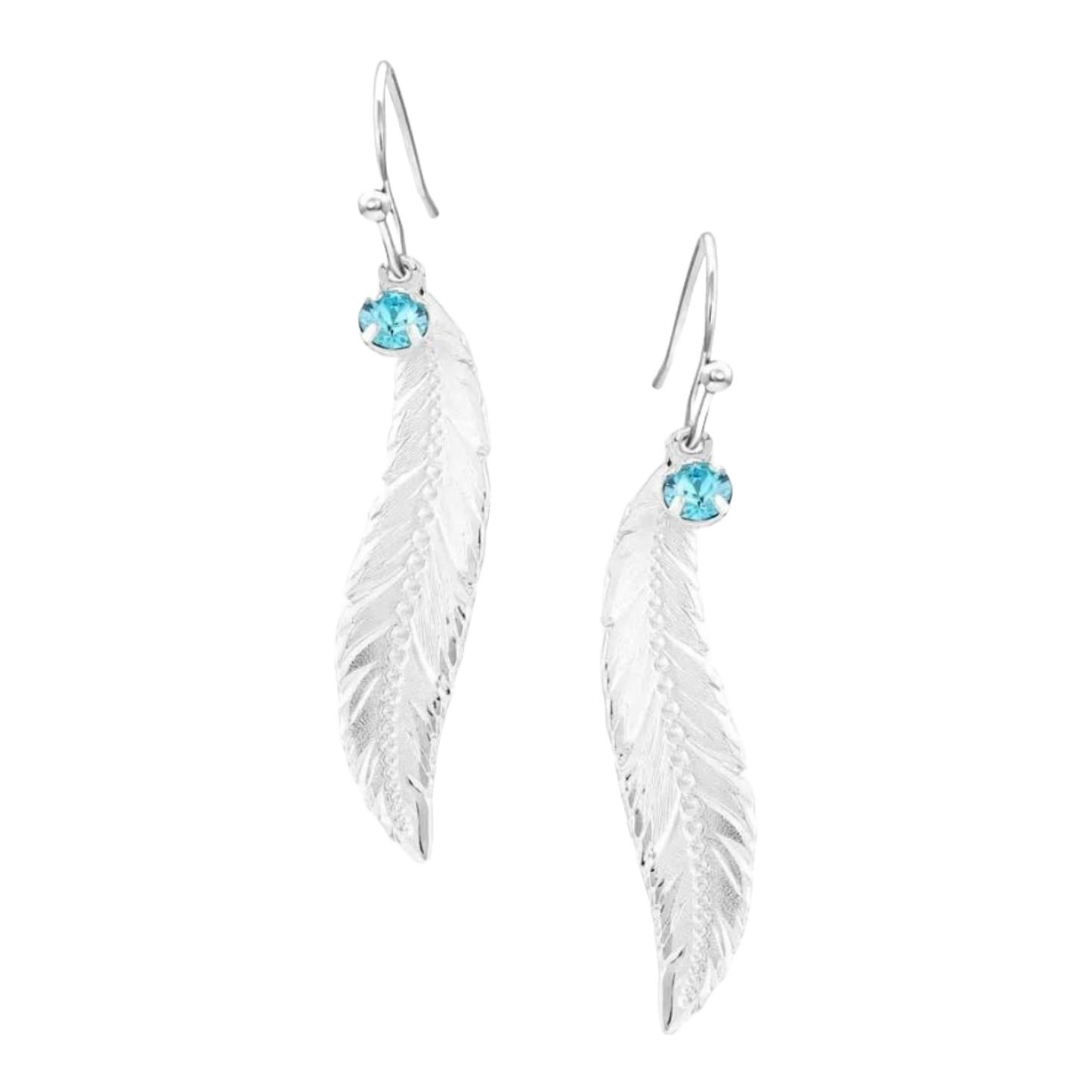 Montana Silversmiths Ladies Cinderella Liberty Feather Silver Earrings AMER5460