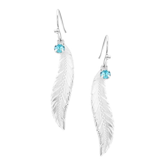 Montana Silversmiths Ladies Cinderella Liberty Feather Silver Earrings AMER5460