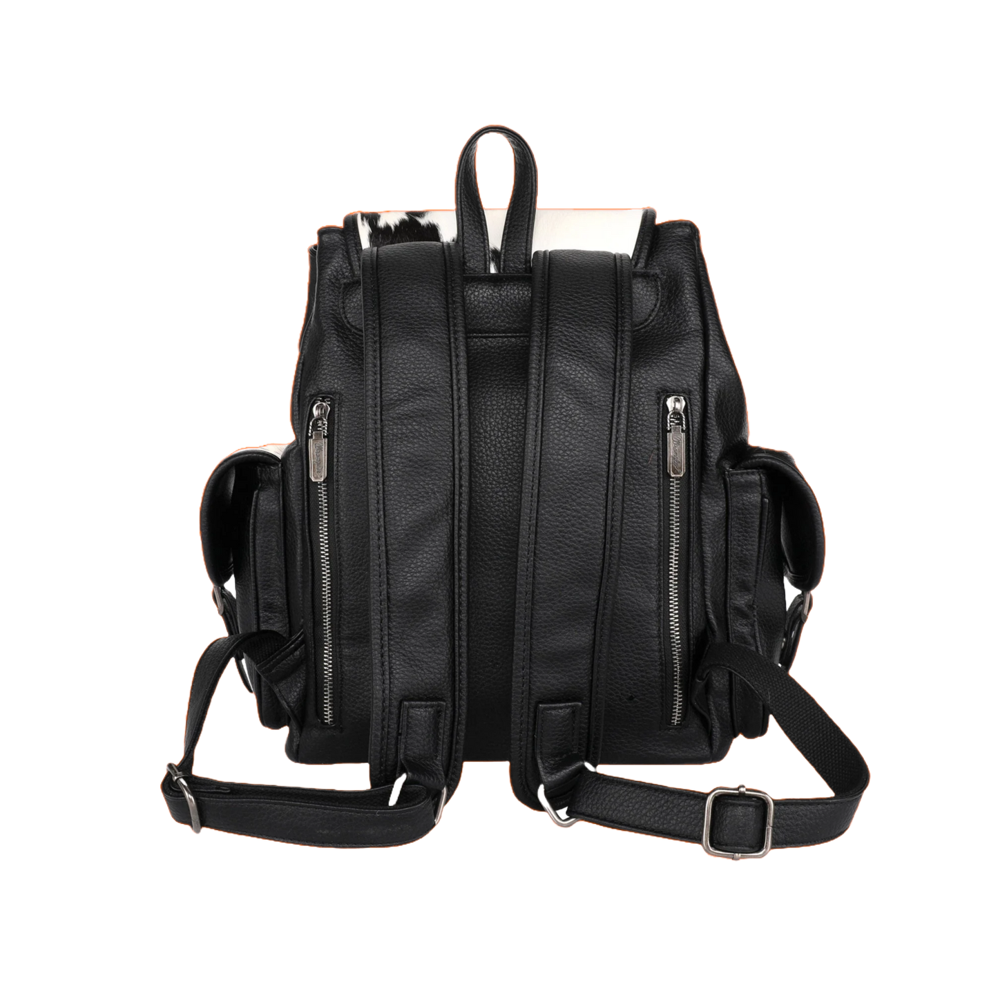 Wrangler Ladies Hair-On Cowhide Black Buckled Backpack WG12-9110BK