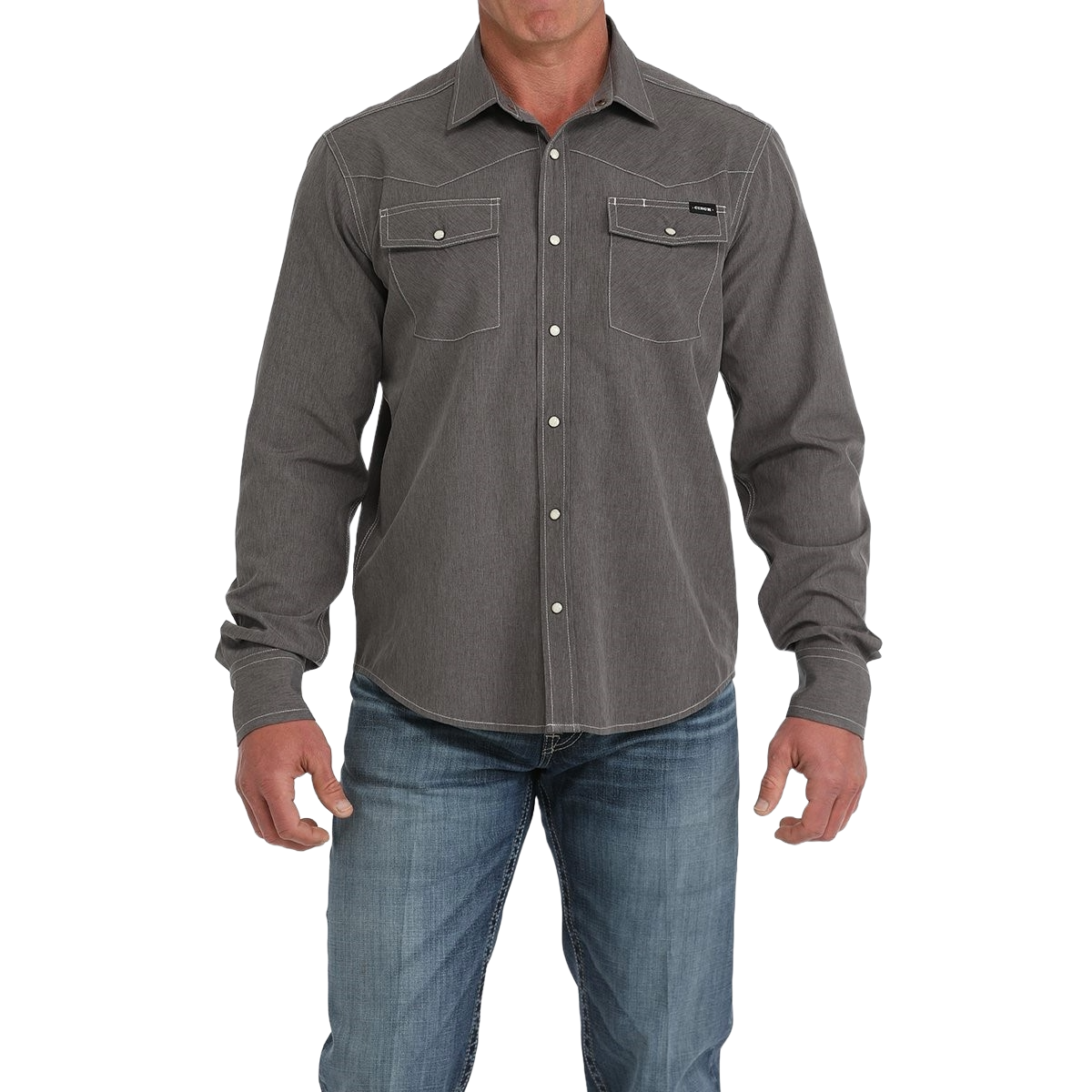 Cinch Men's Charcoal Grey Camp Button Down Shirt MTW1403001