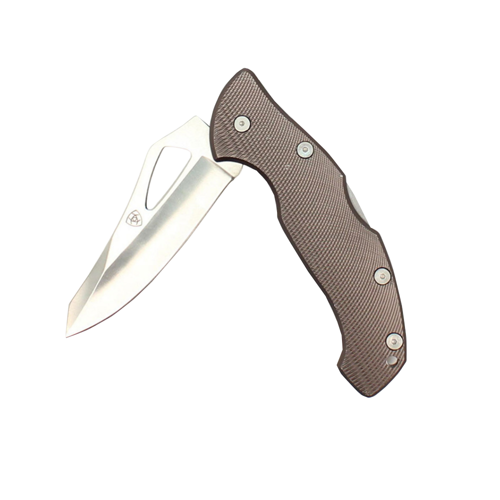 Ariat® Plain Blade Grey Folding Knife A710010406-M