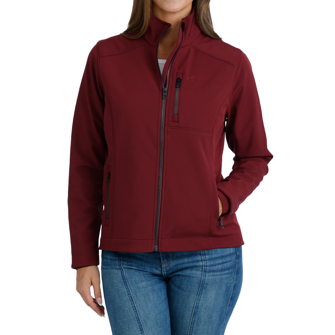 Cinch Ladies Burgundy Logo Bonded Jacket MAJ9925001